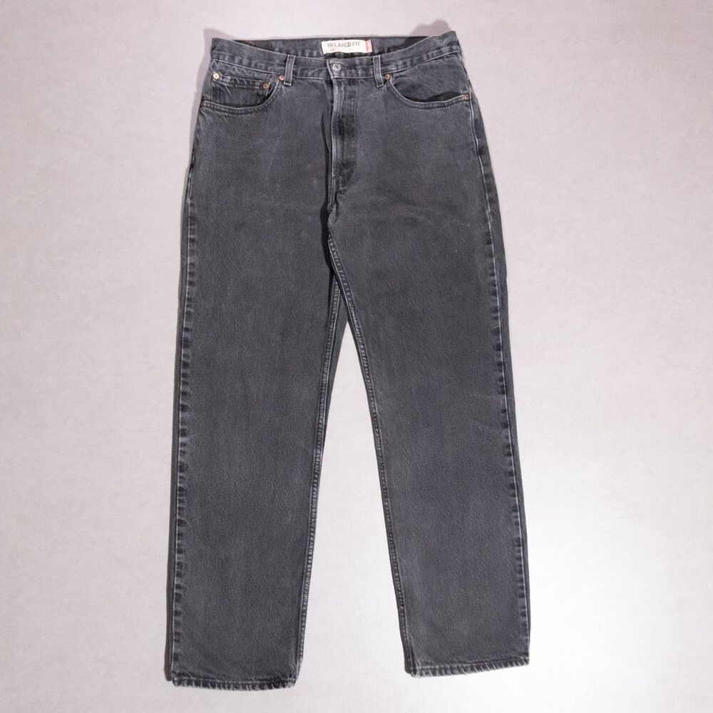 Levi's 550 Relaxed Fit Faded Black Denim Jeans Mens 34x32 y2k 2006 Grunge Skater